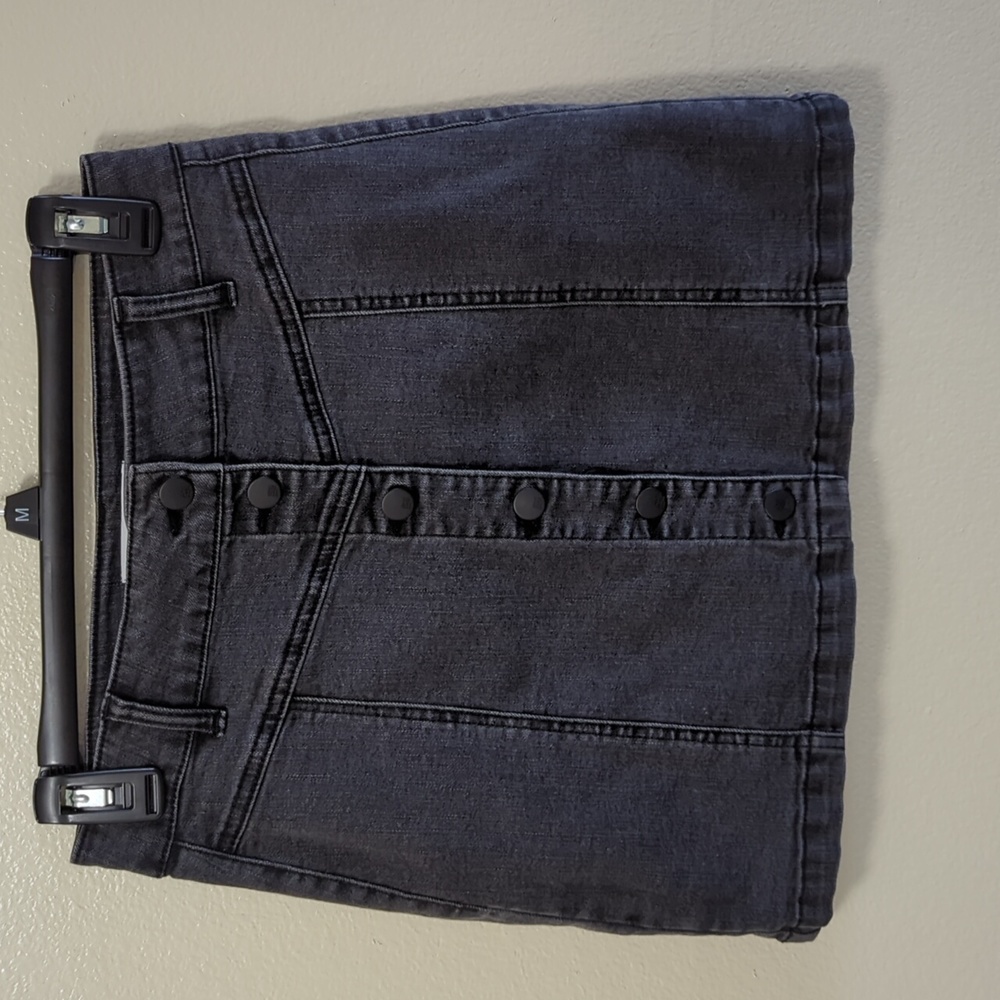 Black button up Denim skirt